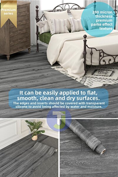 Technojet Premium Textured Hardwood Pattern Floor - Kitchen, Cabinet, and Duvet Covered, 60Cmx100Cm