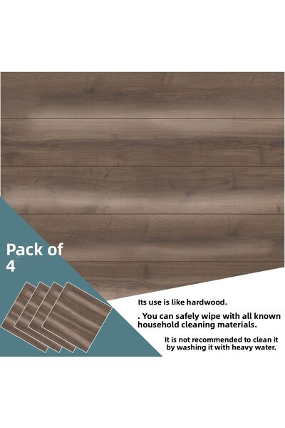 TechnoSmart 4 Pieces 30cm×30cm Self Adhesive LVT Floor Wall Covering Kitchen Bathroom Tile Sticker