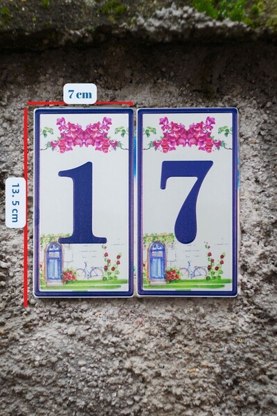 Home Number 0 Metal Door - Self Adhesive