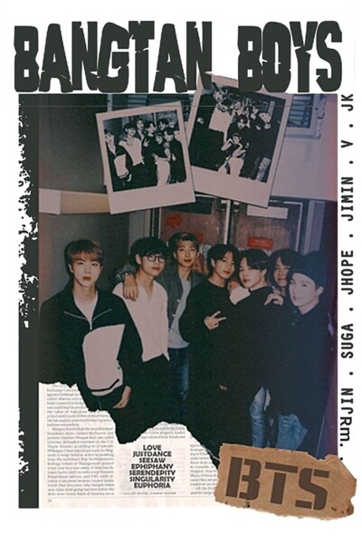 Universal Bangtan Boys - Poster decorativ din lemn, stil vintage, Cod2259