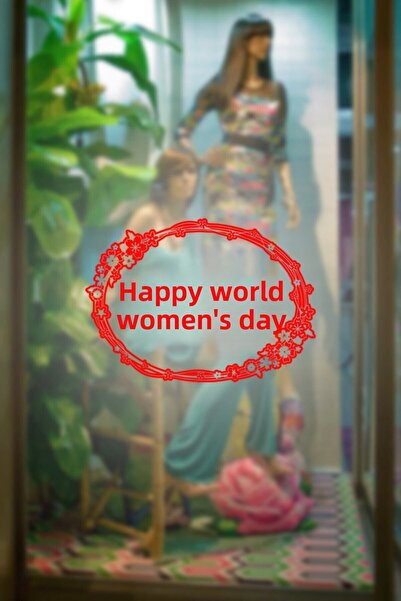 MIGNATIS Autocolant pentru vitrină din sticlă cu text Happy Flower Festival ș...