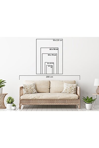 Tablosan Γυναικείο ζωγραφικό MDF με κορνίζα Line Art