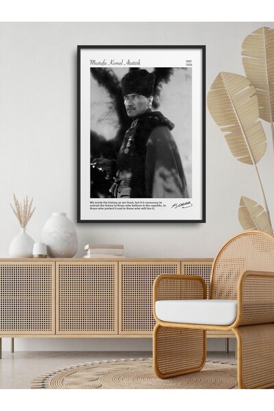 HOMEPACK Tablou cu rama din lemn negru Poster cu rama Decor artistic modern d...