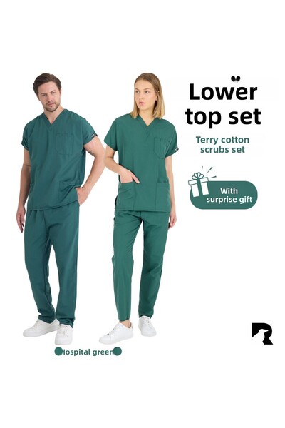 Raven Uniform Uniformă medicală chirurgicală set țesătură subțire unisex