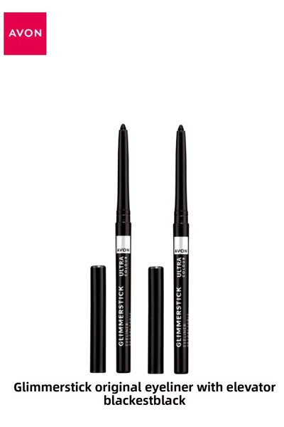 AVON قلم تحديد العيون الأصلي من جليمر ستيك - أسود غامق (2 قطعة)
