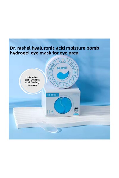 DR.RASHEL Hyaluronic Acid Moisture Bomb Instant Plumping Hydrogel Eye Mask fo...
