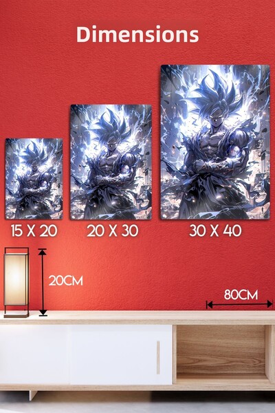 DekorHane Son Goku - Imprimare pe tablă de metal, pictură anime, manga, Dragon Ball