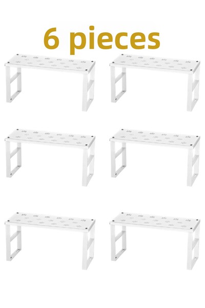 Myend 6 bucăți dulap din metal inoxidabil, raft organizator, farfurie, suport...