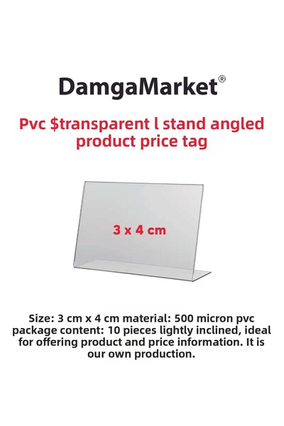 DamgaMarket 10 τεμάχια Pvc με αυτοκόλλητο πόδι με γωνία πίσω 3x4 cm, Mini Lab...