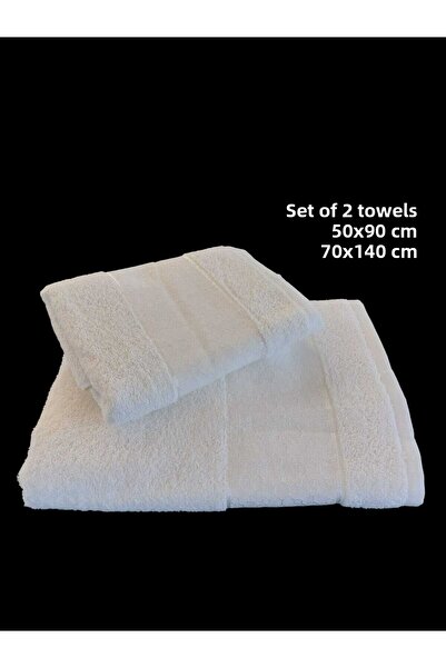 LaraLisa Collection Σετ 2 τεμαχίων 100% βαμβάκι, 1 τεμάχιο 70x140 πετσέτα μπά...