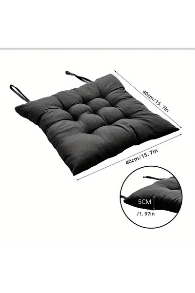 İstanbul kumaş 4-Piece Chair Cushion – Lace-Up, Non-Collapsible Sponge Filled, Washable – 40X40 cm