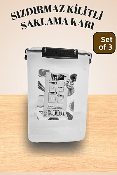 Turuncu Portakal Lock Lid Leakproof Sealed Storage Container Kitchen Organizer Organizer Box Set