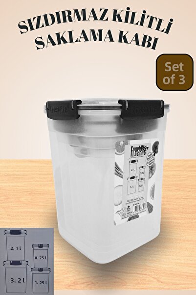 Turuncu Portakal Lock Lid Leakproof Sealed Storage Container Kitchen Organizer Organizer Box Set