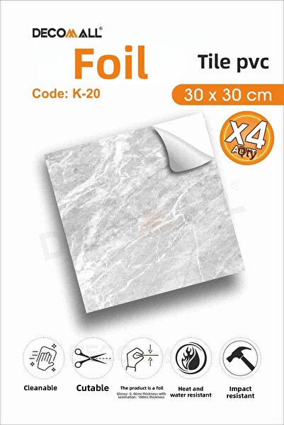 DECOMALL CodeK-20 Αυτοκόλλητο ΦΥΛΛΟ ΠΛΑΚΑΚΙ Αδιάβροχο Κάλυμμα Δαπέδου Κουζίνα...