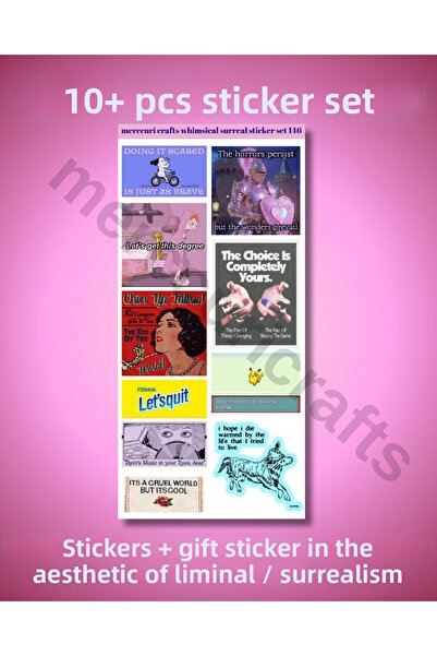 merccuri crafts ملصق Liminal Aesthetic (10+ قطعة عالية الجودة) - لجدول أعمال ...
