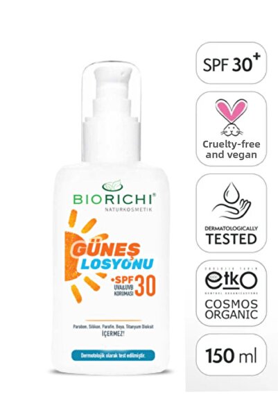 Biorichi لوشن الشمس 30 + عامل حماية من الشمس - حماية من الأشعة فوق البنفسجية ...