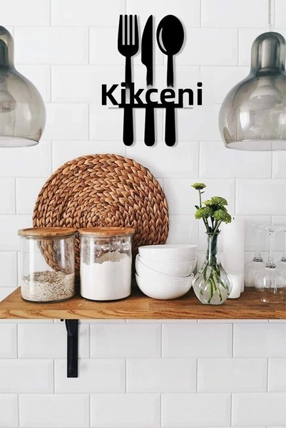 Generic Brand Pictură decorativă din lemn pentru perete de bucătărie 22x20cm