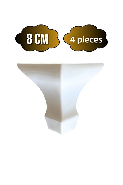 DSYapıAksesuar Picioare din plastic Lükens, alb, 8 cm, pentru mobilier, masă ...