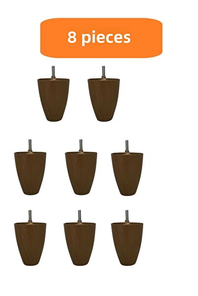 HOMDEP Canapea Fotoliu Unitate Tv Consolă Upgrade Model Adalya Picioare Plastic 10 Cm Culoare Veneția 8 Buc