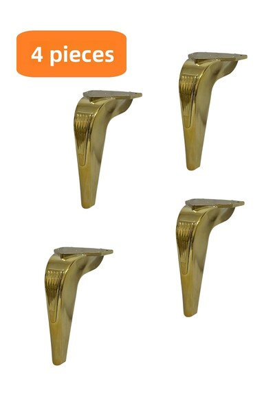 HOMDEP Canapea Fotoliu Unitate TV Consolă Upgrade Model Piton Picioare Plastic 19 Cm Culoare Aur 4 Buc
