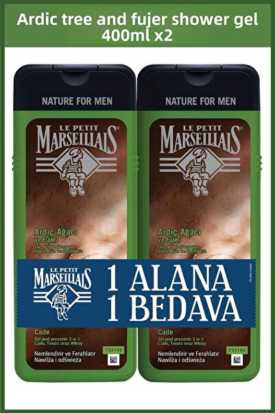Le Petit Marseillais Men juniper tree and fougere shower gel 400 ml x2