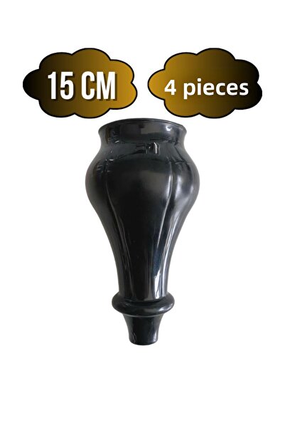 DSYapıAksesuar Picior din plastic negru dolofan de 15 cm pentru mobilier, mas...