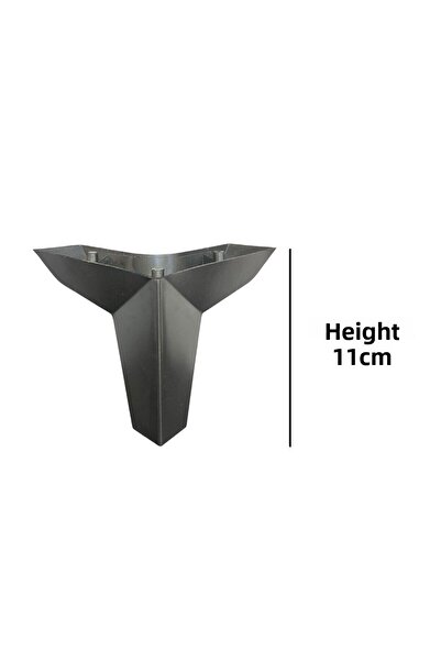 HOMDEP Sofa Armchair Tv Unit Console Upgrade Loft Model Plastic Leg 11 cm Black Color 6 Pieces