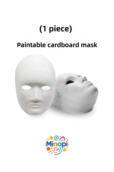 Minopi 1 Piece, Cardboard Mask, Paintable, Educational Mask Painting, Activit...