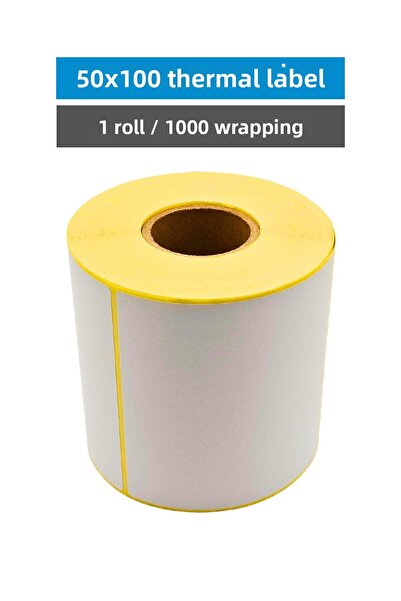 Küresel Etiket Barkod ملصق حراري 50 × 100 مم |   1 لفة |   1000 لف |   بدون شريط |   الشحن والخدمات اللوجستية والمستودعات |   لاصق