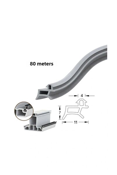 DKF CONTA Garnitură gri pentru fereastră ușă PVC 80 de metri garnitură de reparare fitil pimapen