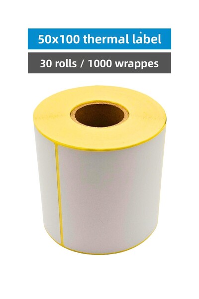 Küresel Etiket Barkod ملصق حراري 50 × 100 مم |   30 لفة |   1000 لف |   بدون ...