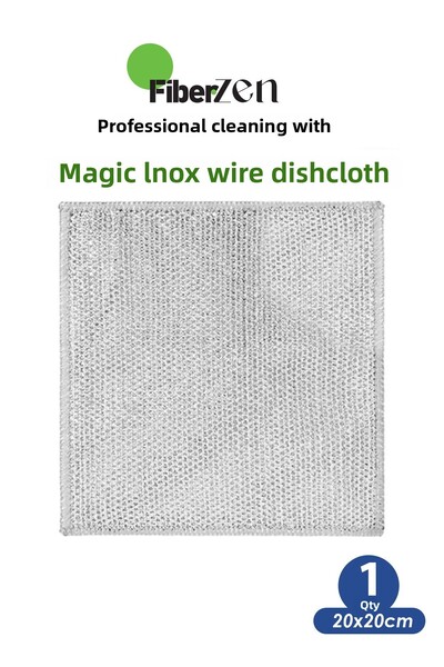 FiberZen منشفة أطباق سحرية من سلك إينوكس |   سلك غسيل الصحون إينوكس |   قماش ...