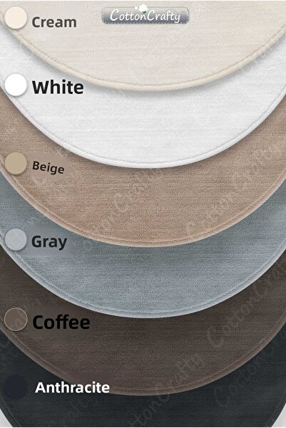 Cotton Crafty Σετ πατάκι μπάνιου από βαμβακερό υφαντό απορροφητικό νερό, χαλί μπάνιου, VERA, Σετ τουαλέτας 3 τεμαχίων 60x100-60x50-60x60