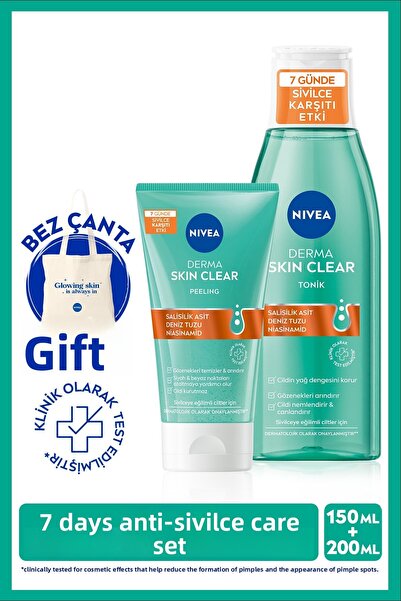 NIVEA Derma Skin Anti Clear Facial Cleanser Peeling 150ml, Derma Skin Moistur...