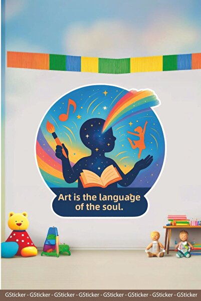 GSticker Art the Soul Is Stretched Sticker School Poster Kindergarten Kinderg...