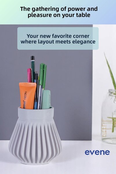 Evene Pen Holder Desk Pen Holder Organizer Pen Holder White Color Model 83