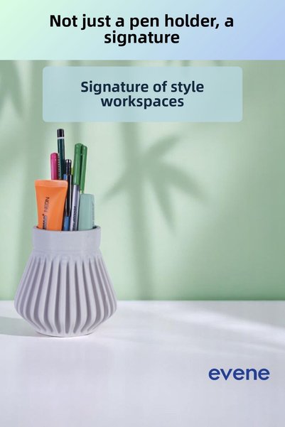 Evene Pen Holder Desk Pen Holder Organizer Pen Holder White Color Model 83