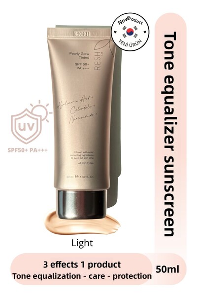 RESH LAB ملمع لؤلؤي ملون SPF50+ PA+++ - فاتح