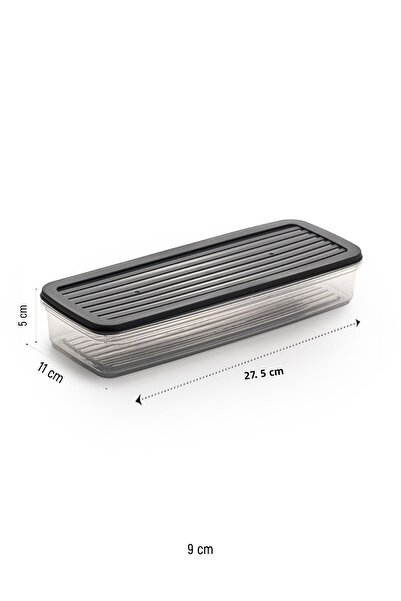 Evrio 8-Piece (8 X 1170 ml) Refrigerator Organizer Microwave and Freeze Suitable Storage Container White