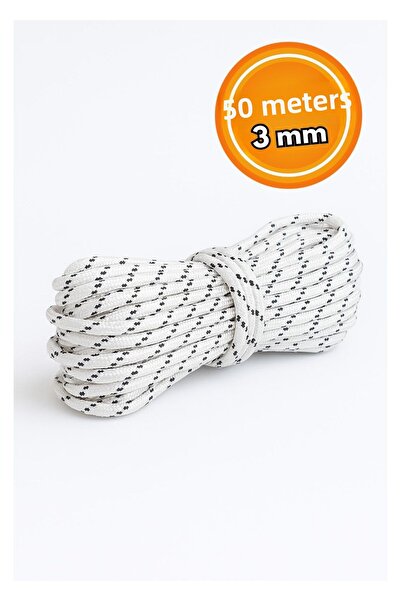 AKARSU HALAT حبل إسكتا متعدد الأغراض مضفر مزدوج متين - 50 MT 3MM - iP - السحب...