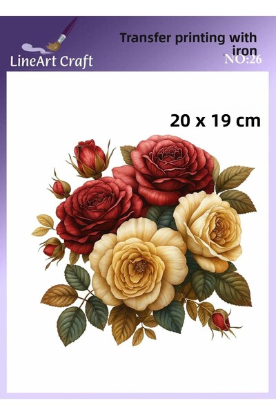LİNEART طباعة نقل بالكي ونقل القماش رقم: KMŞ26-18x20cm