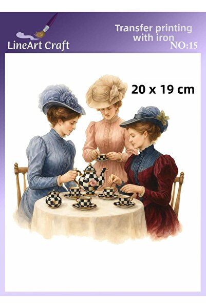 LİNEART طباعة نقل بالكي ونقل القماش رقم: KMŞ15-18x20cm