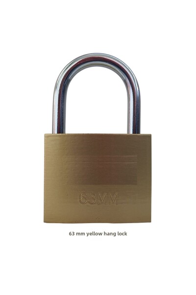 Adilon قفل أسماء 63 ملم أصفر