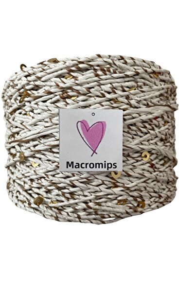 Makromİps SÂRME DE HÂRTIE CU PAILLETE (250gr) PAIE NATURALĂ KRAFT CROCHET HOBIE PAIE DE TRICOTARE MANUALĂ SÂRMĂ PENTRU SACI ORNAMENT DE COȘ