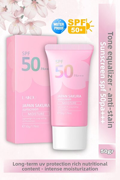 LAIKOU Spf 50+ High Protection Anti-Blemish Tone Equalizing All Skin Types Moisturizing Sunscreen 50ml