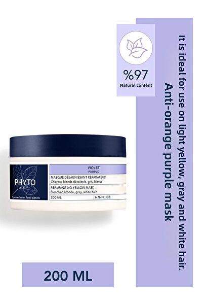 Phyto Purple Repair Purple Mask 200ml Women – Yellow, Gray and White Hair Col...