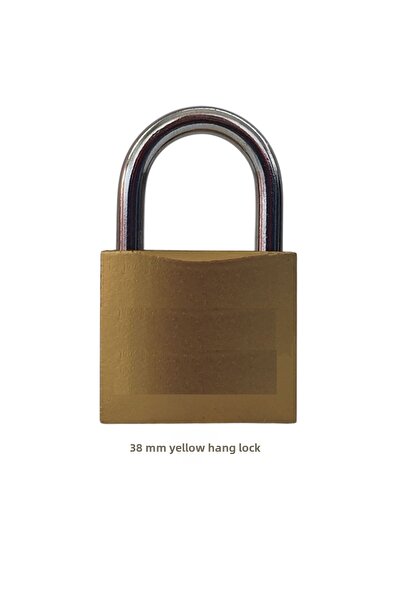 Adilon قفل أسماء 38 ملم أصفر