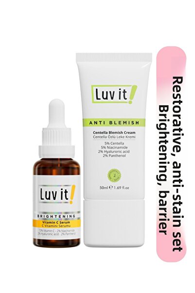 Luv it! Set of 2 Vitamin C Serum & Centella Anti-Blemish Cream