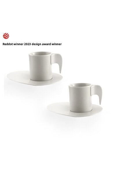 Jumbo Elefas White 2-Person Cup Set - Modern Single Size