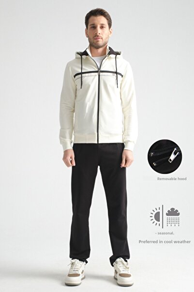 Shooter Premium Stand Collar Comfortable Form Classic Leg Men's Tracksuit Set